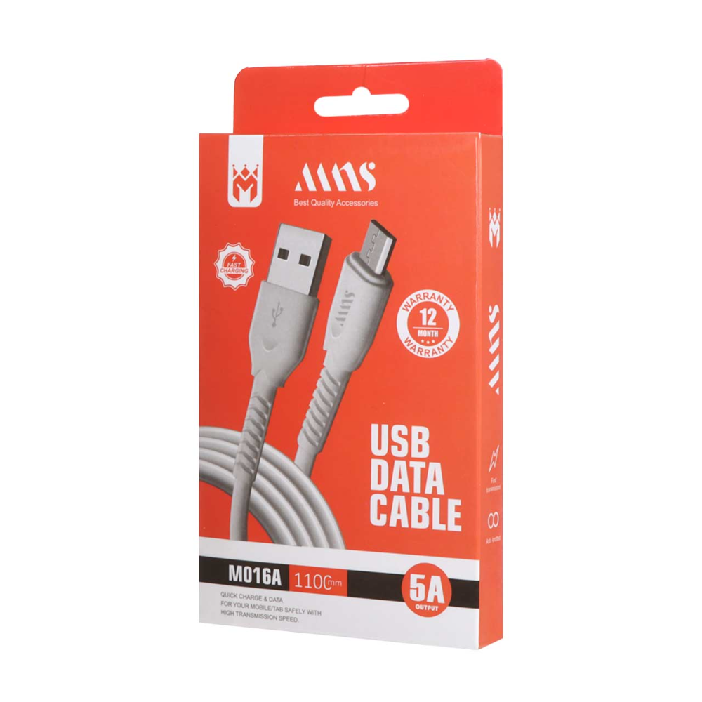 1137964ex7782869085 کابل شارژ فست 1.1 متری اندروید MNS مدل M016A - Image 1
