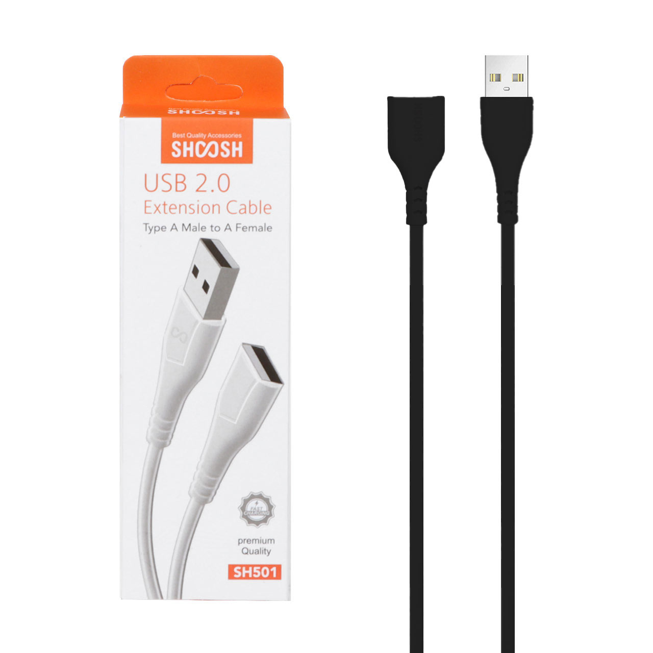 1101354 کابل افزایش طول 30 سانتی Shoosh USB2.0 مدل SH501 - Image 1